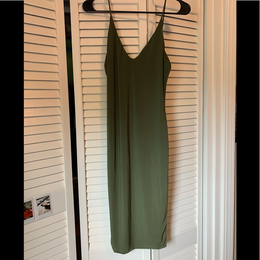 Fashion Nova Olive Midi Dress (NWT)